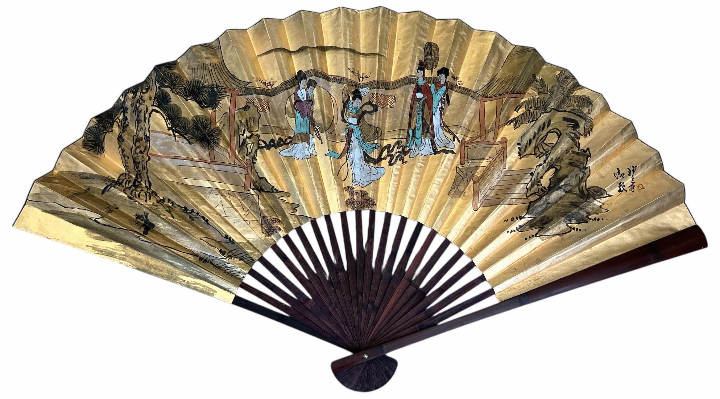 Photo 1 of LARGE DECORATIVE ASIAN FAN DECOR 69 “ x H40”