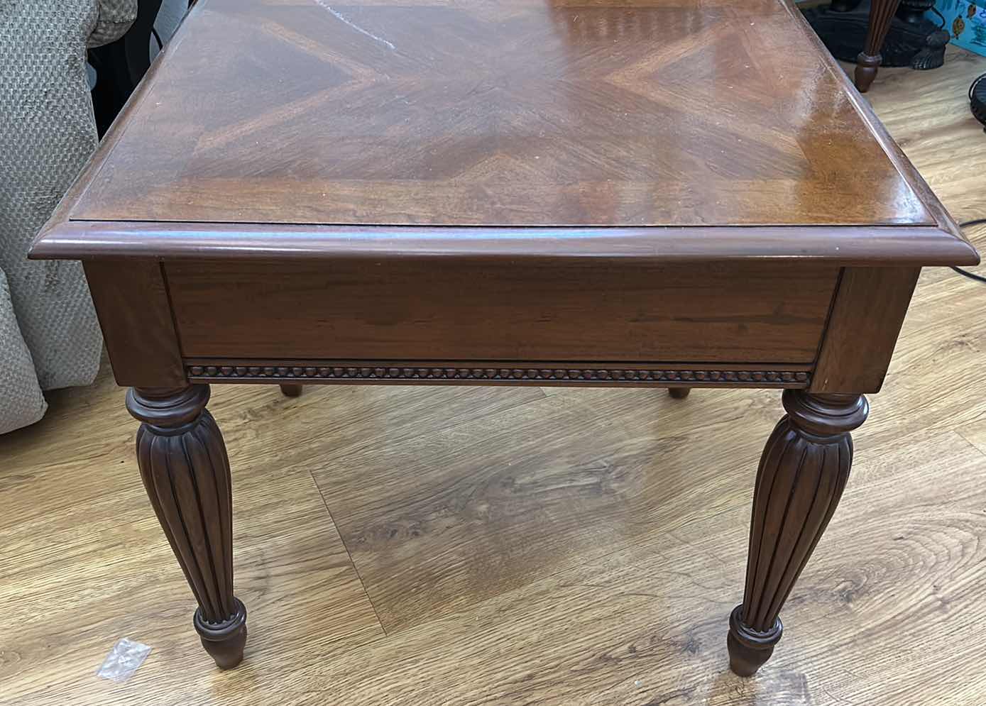 Photo 1 of WOOD ONE DRAWER END TABLE 22” x 26” x H 22”