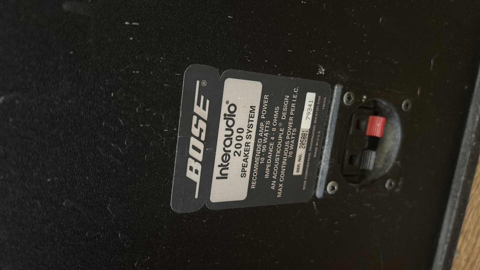 Photo 1 of 2 BOSE SPEAKERS