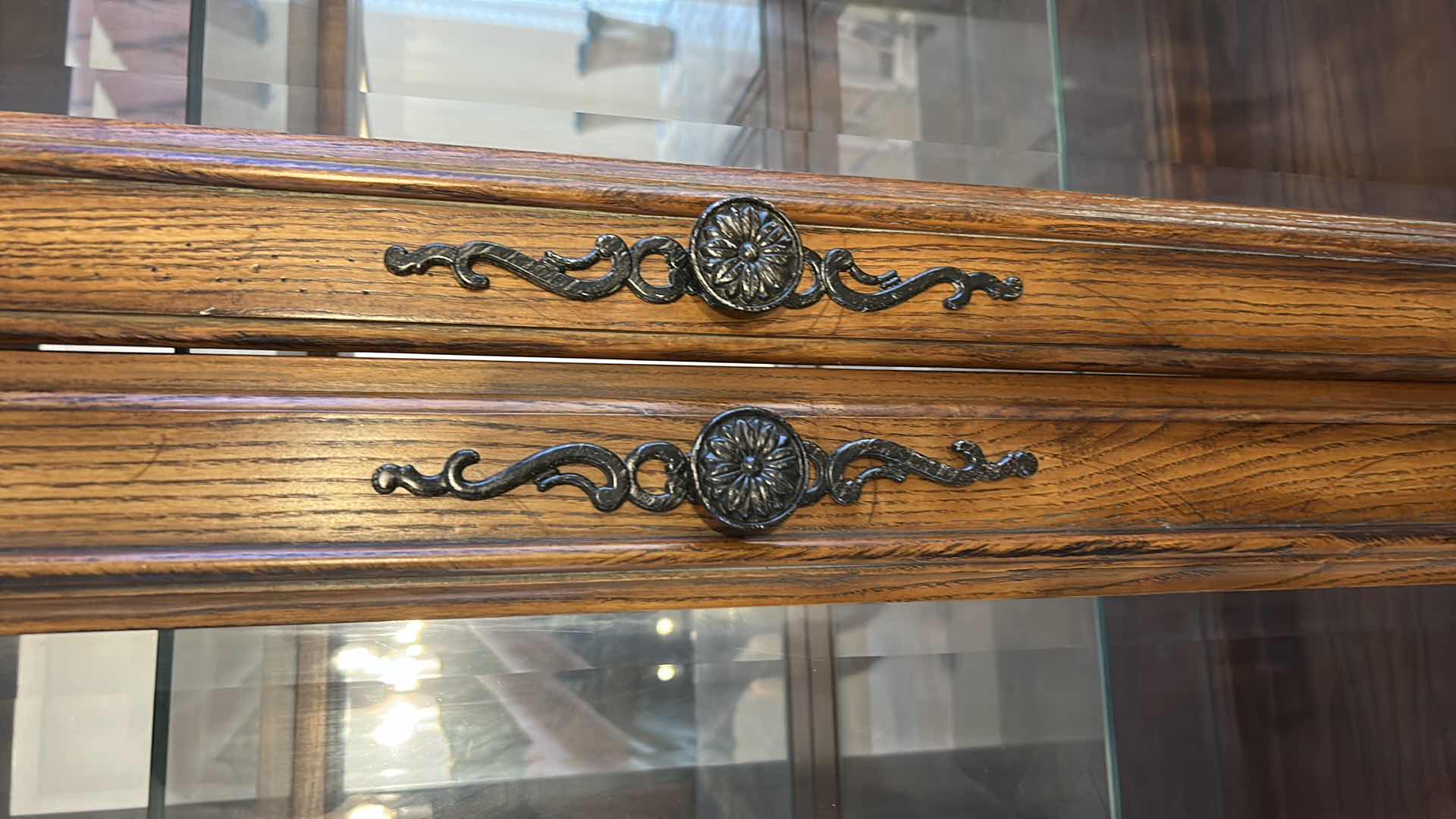 Photo 4 of 2 PIECE CHINA HUTCH, LIGHTED WITH GLASS SHELVES 60” x 17“ x H86“