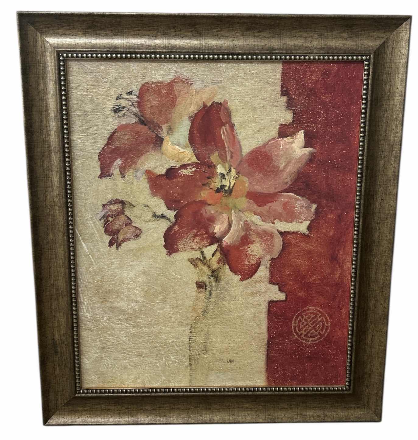 Photo 1 of FRAMED FLORAL ARTWORK 25 1/2” x 30”