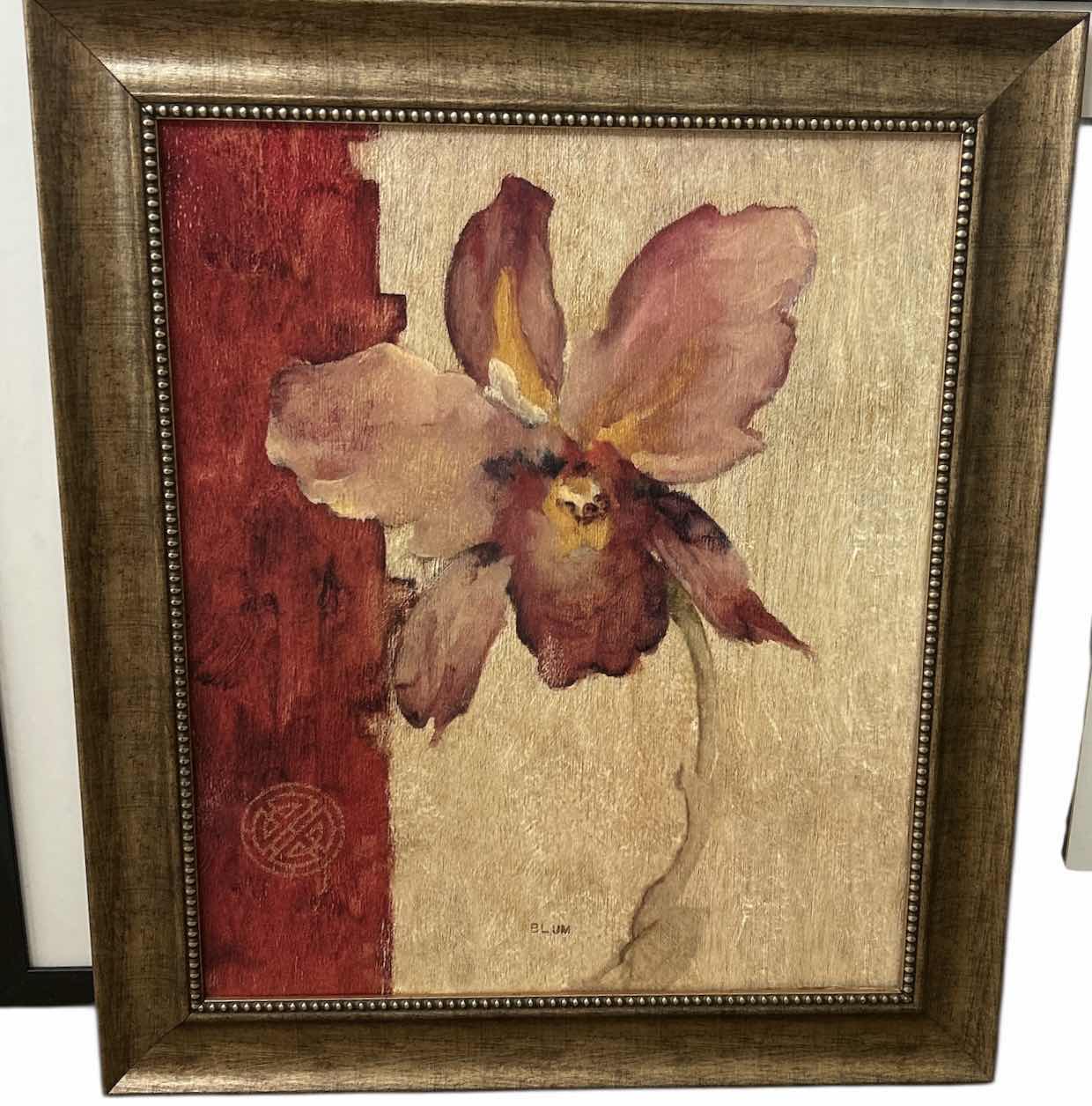 Photo 1 of FRAMED FLORAL ARTWORK 25 1/2” x 30”