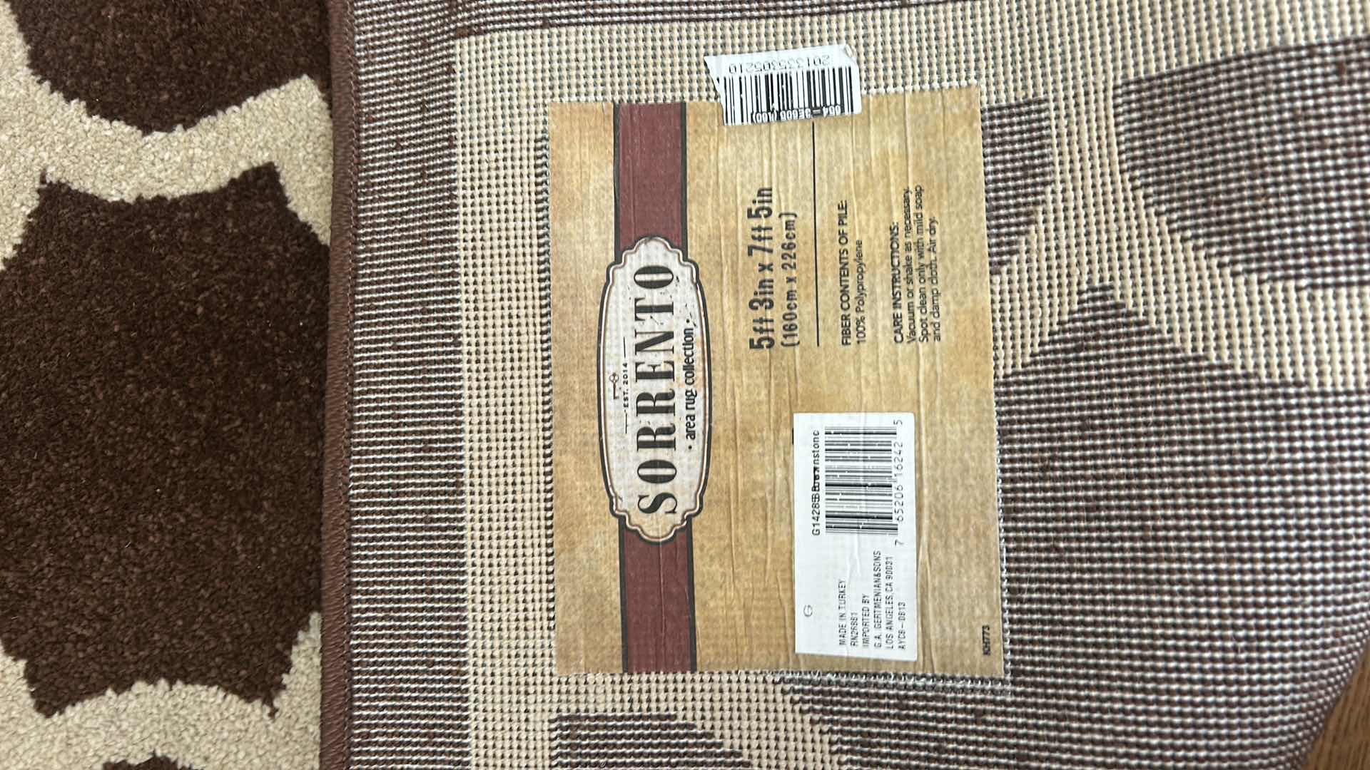 Photo 1 of SORRENTO BROWN AND BEIGE AREA RUG 5’3” X 7’5”