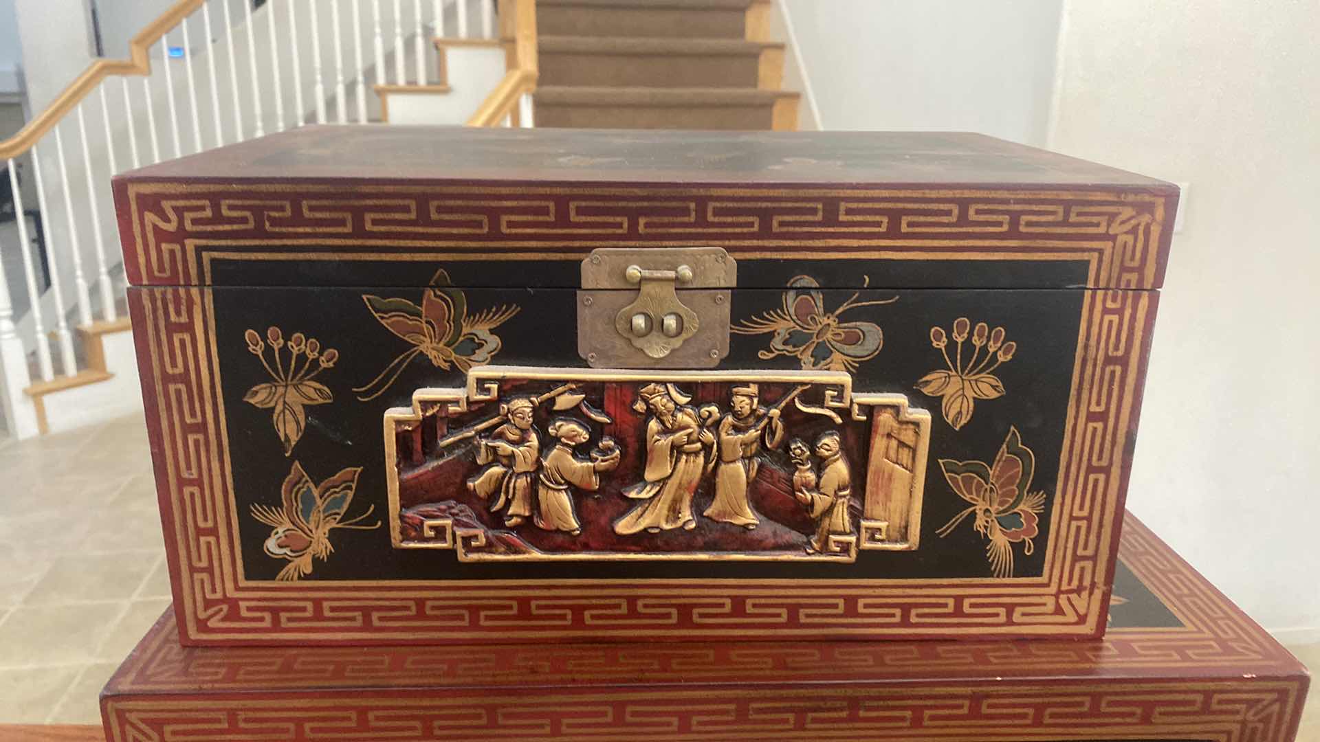 Photo 2 of 2 ASIAN DECOR BOXES LARGEST 21” x 13” H11”