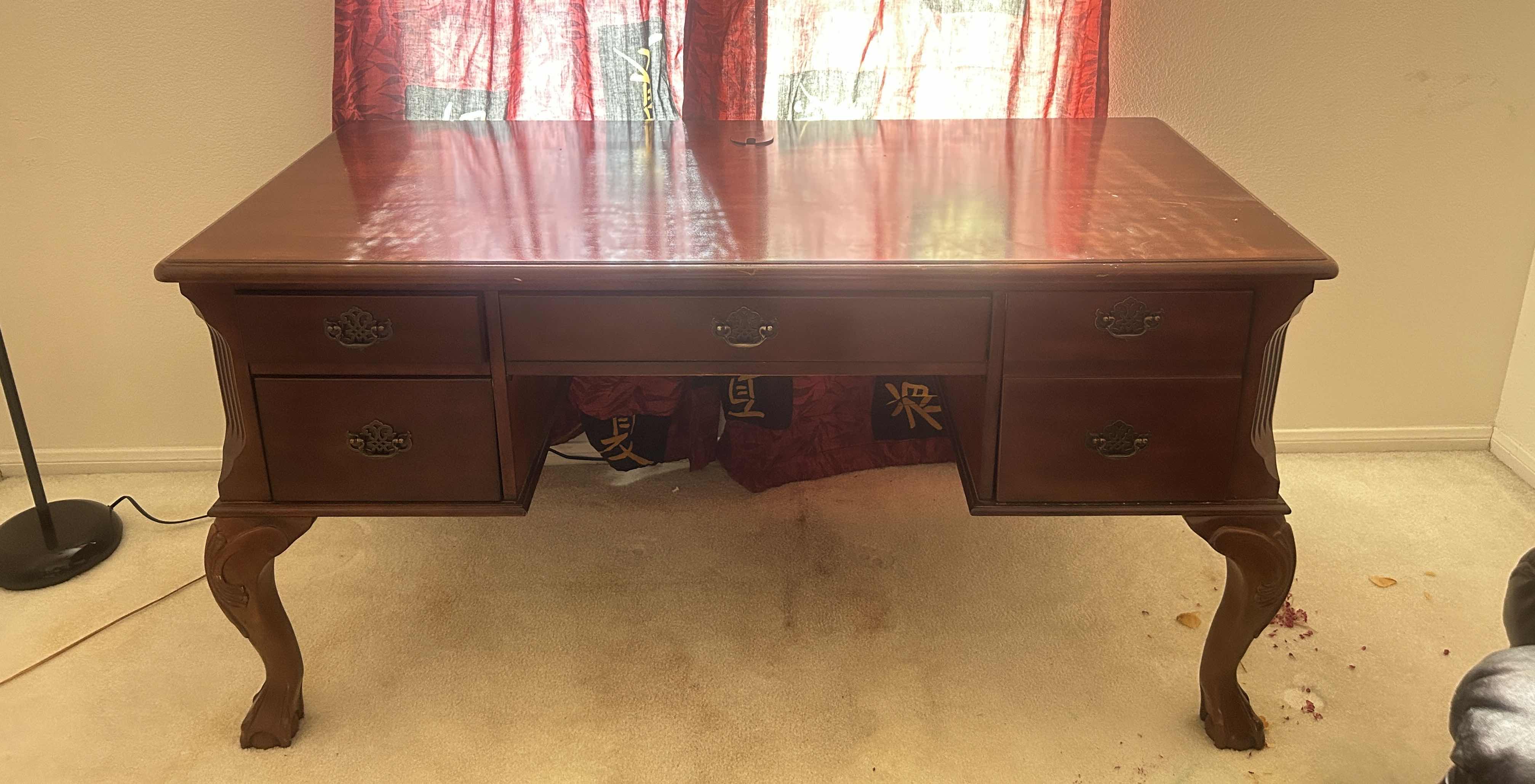 Photo 1 of MAHOGANY COMPUTER DESK 58“ x 28“ x H30“