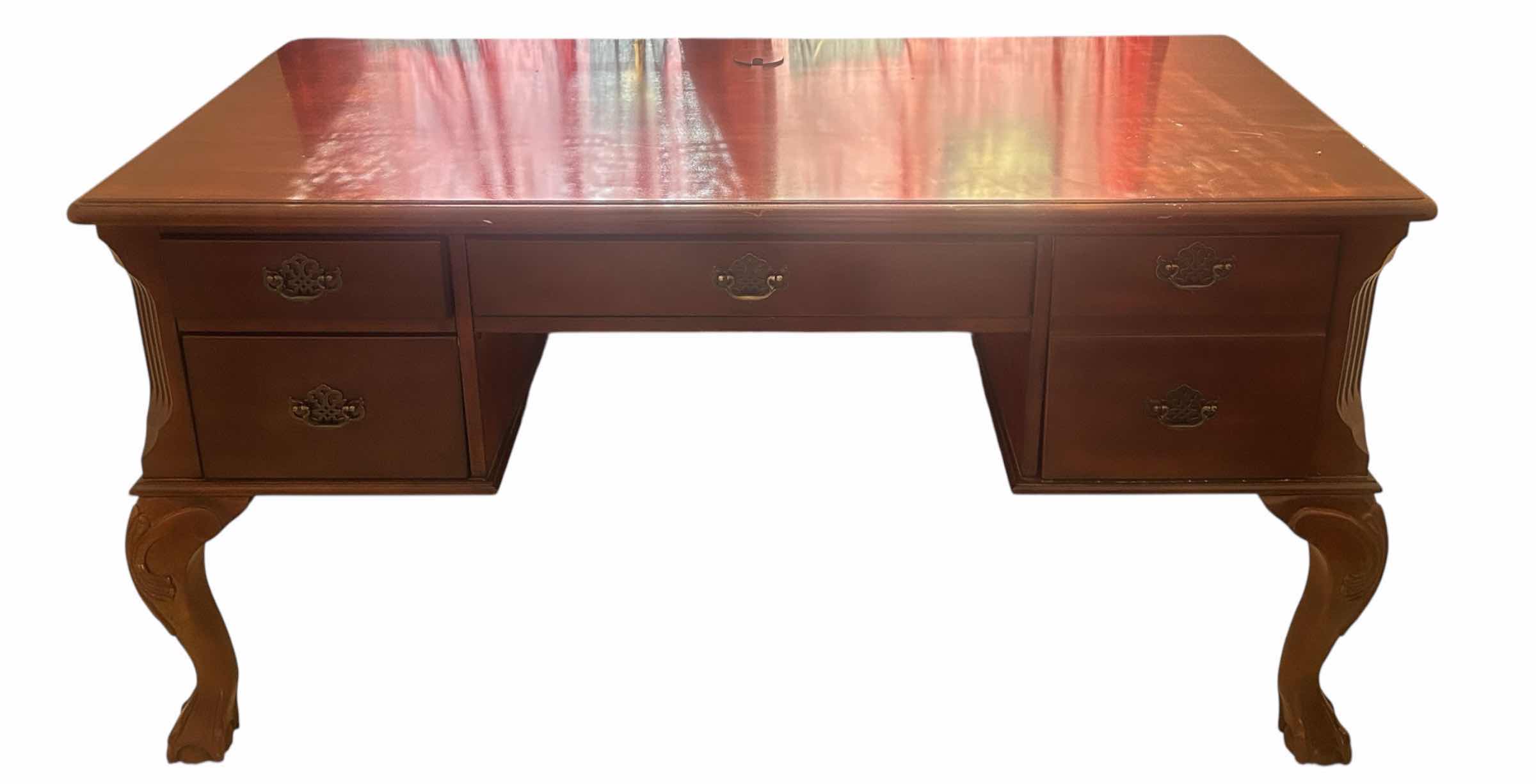 Photo 1 of MAHOGANY COMPUTER DESK 58“ x 28“ x H30“