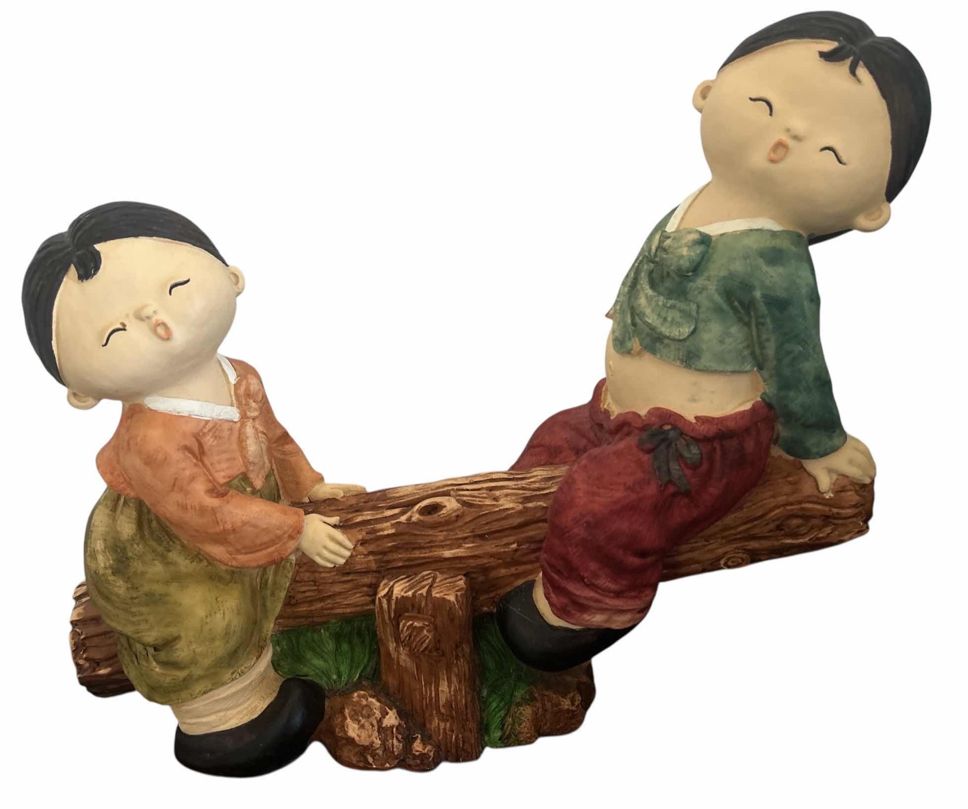 Photo 1 of PAINTED CERAMIC ASIAN INSPIRED BANK 15“ x H13“