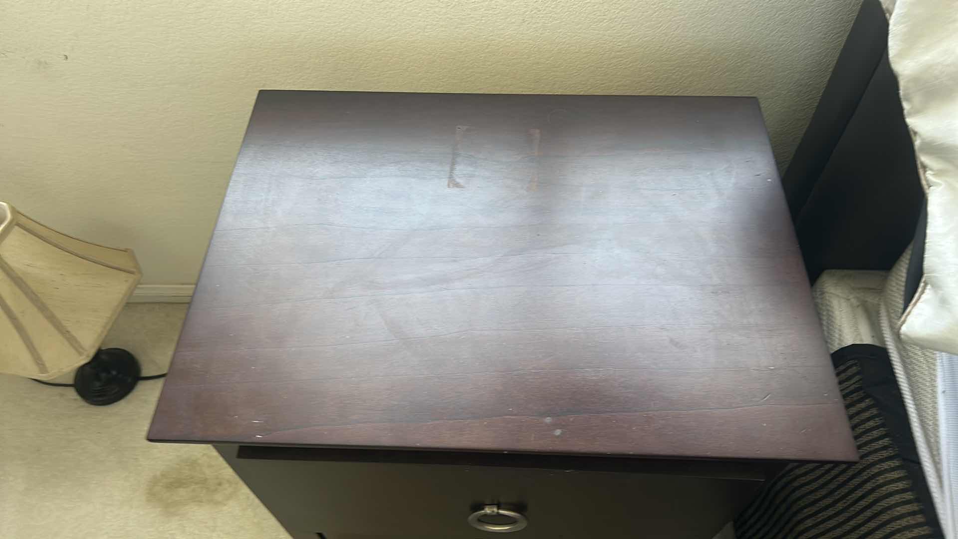 Photo 1 of 2 DRAWER WOOD NIGHTSTAND 23 1/2“ x 17 1/2“ x H26“