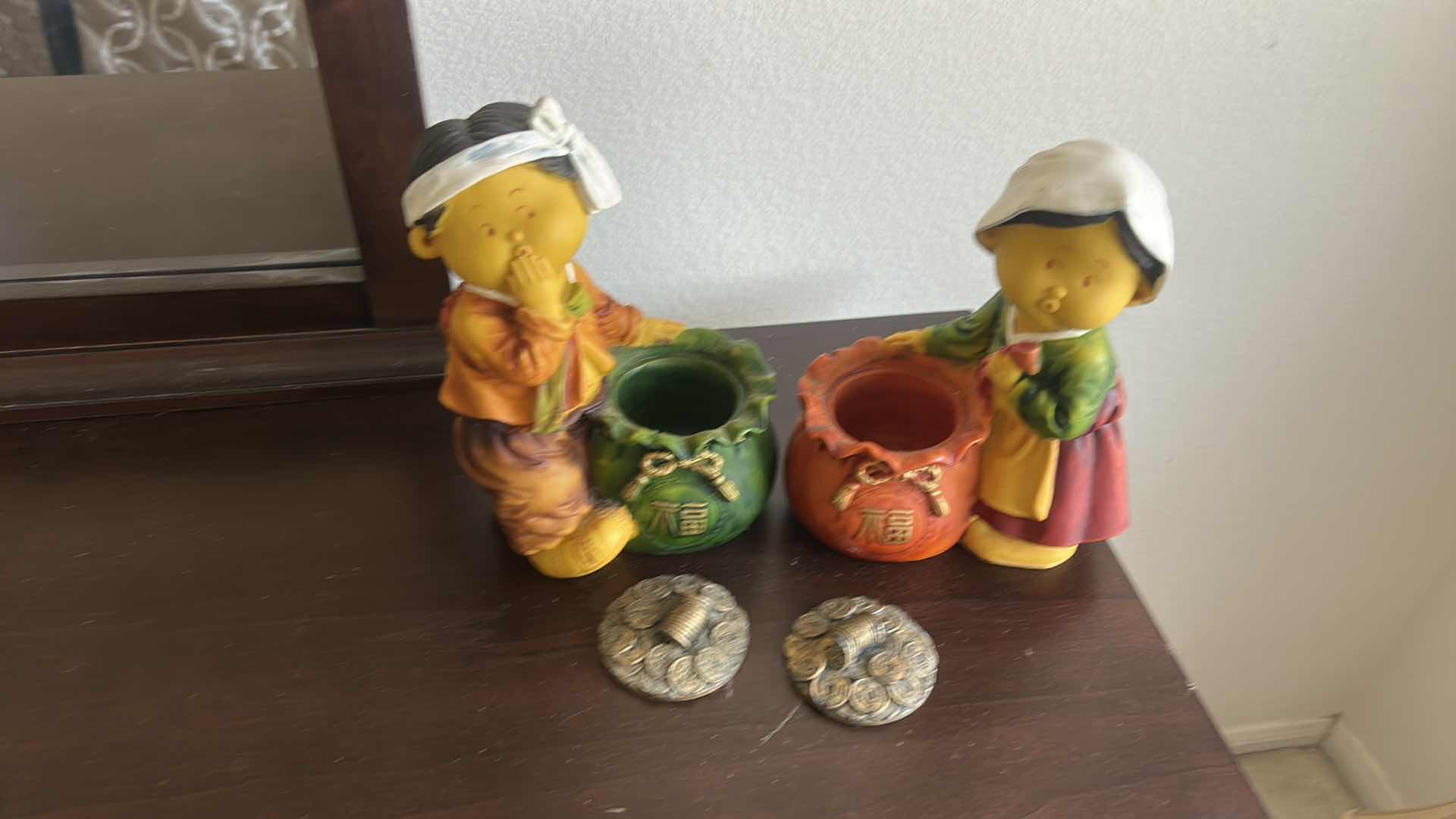 Photo 1 of CERAMIC KOREAN FIGURINES H9.5”