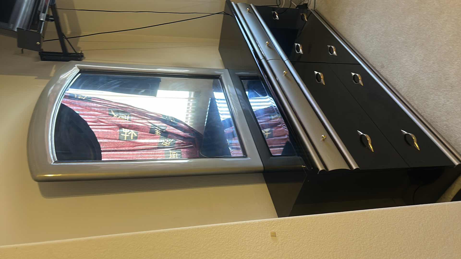 Photo 8 of HIGH GLOSS LACQUER ART DECO 6 DRAWER DRESSER 6‘ x 18“ x H32 1/2“WITH MIRROR