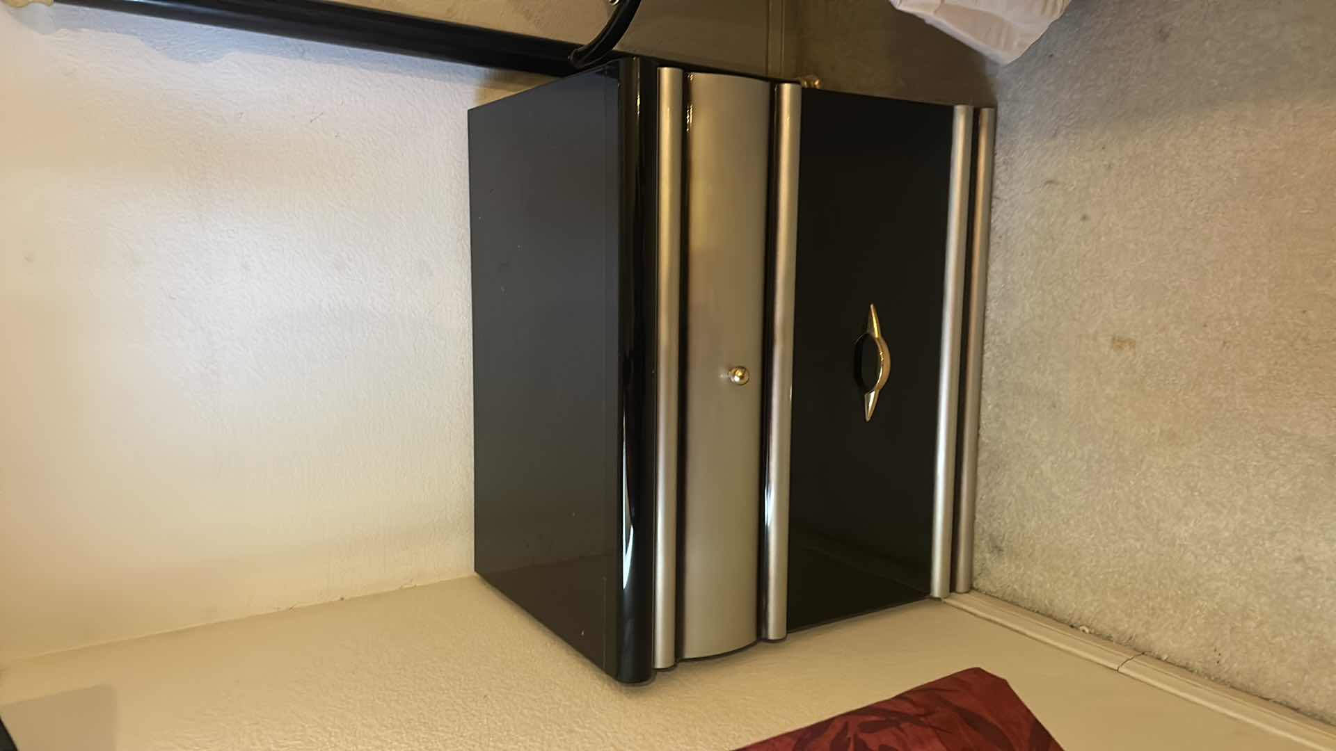 Photo 2 of HIGH GLOSS LACQUER ART DECO 2 DRAWER NIGHTSTAND 25 1/2” x 17” x 22 1/2”