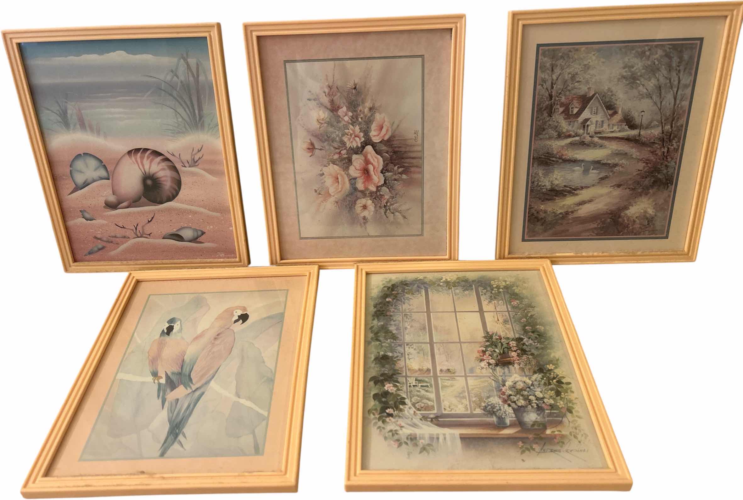 Photo 1 of 5 PASTEL FRAMED ARTWORK PIECES 8.75” x H10.75”