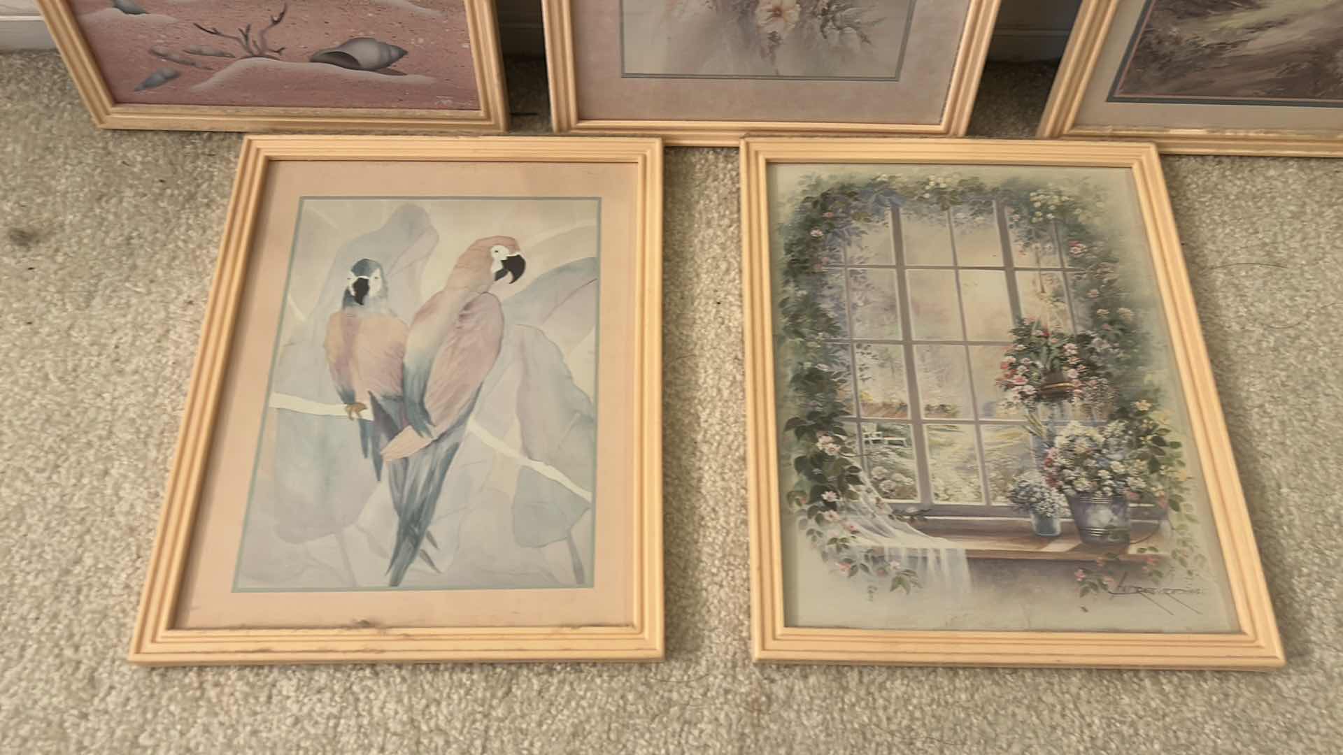 Photo 1 of 5 PASTEL FRAMED ARTWORK PIECES 8.75” x H10.75”