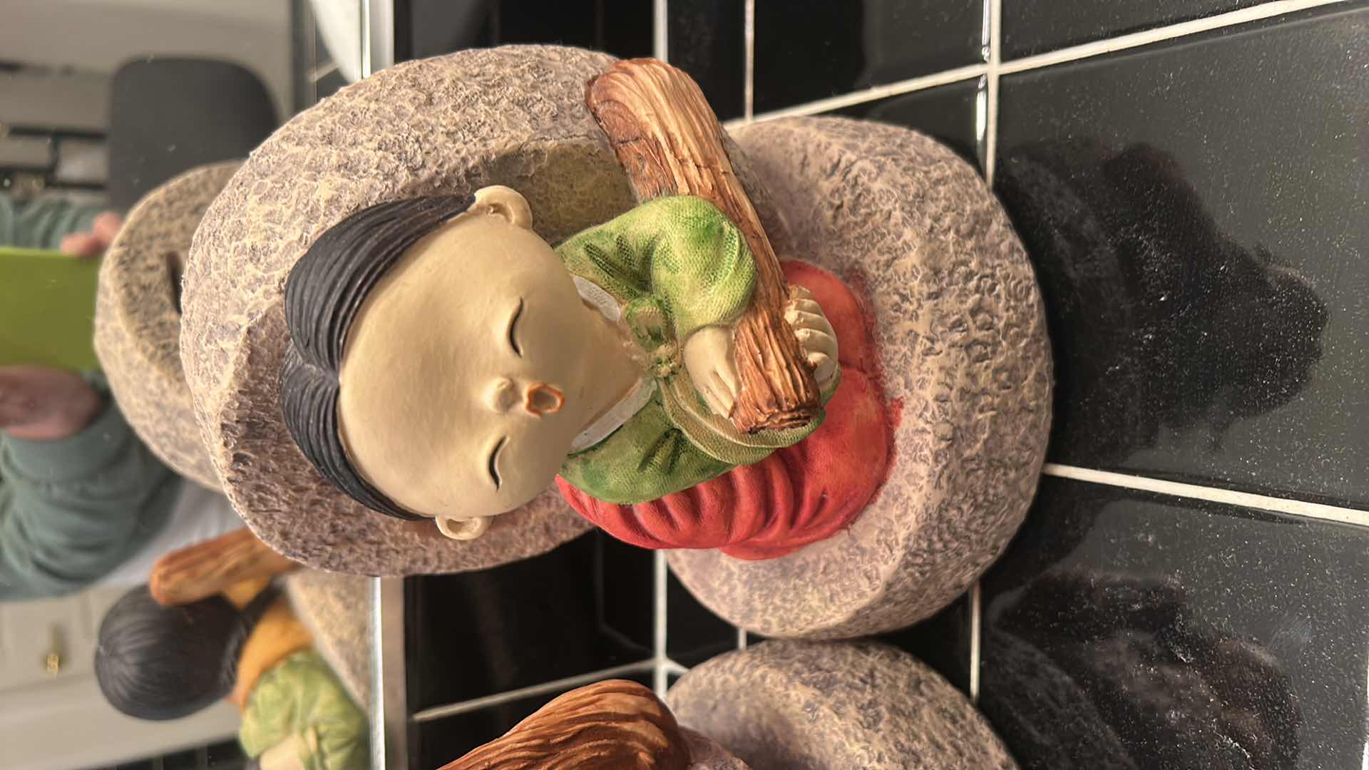 Photo 1 of 2 KOREAN CERAMIC FIGURES H8.5”