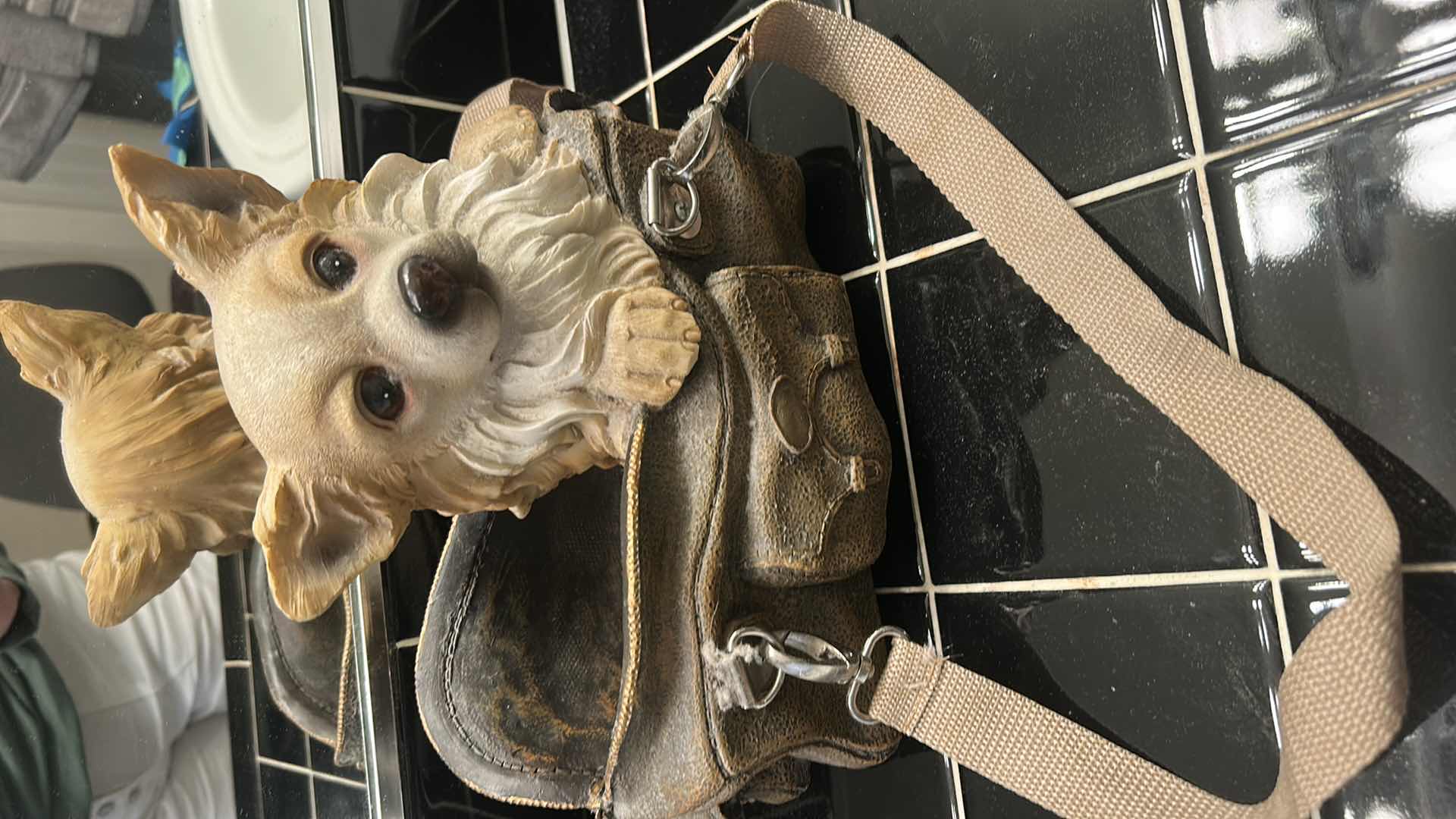 Photo 2 of CERAMIC DOG IN CARRYING CASE H9”