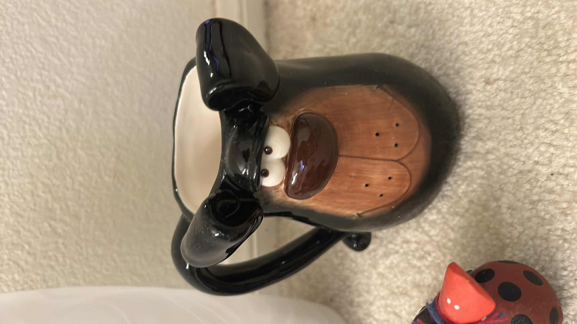 Photo 3 of 5 PC HOME DECOR MILKY WHITE GLASS VASE H10”, SOAP DISH, MUG SND TWO WOODEN DUCKS