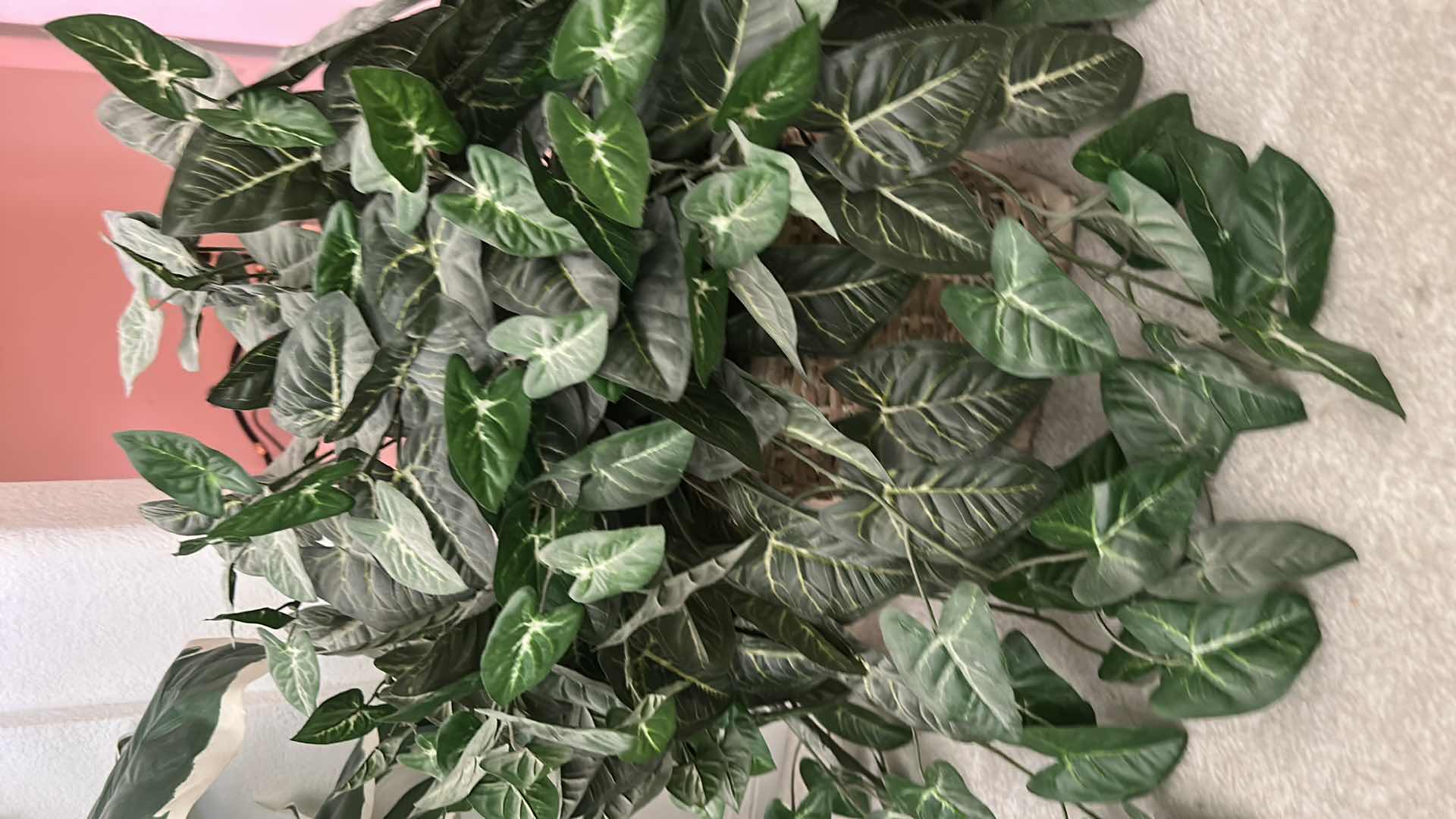 Photo 3 of FAUX GREENERY IN WICKER BASKETS (TALLEST H 32”)