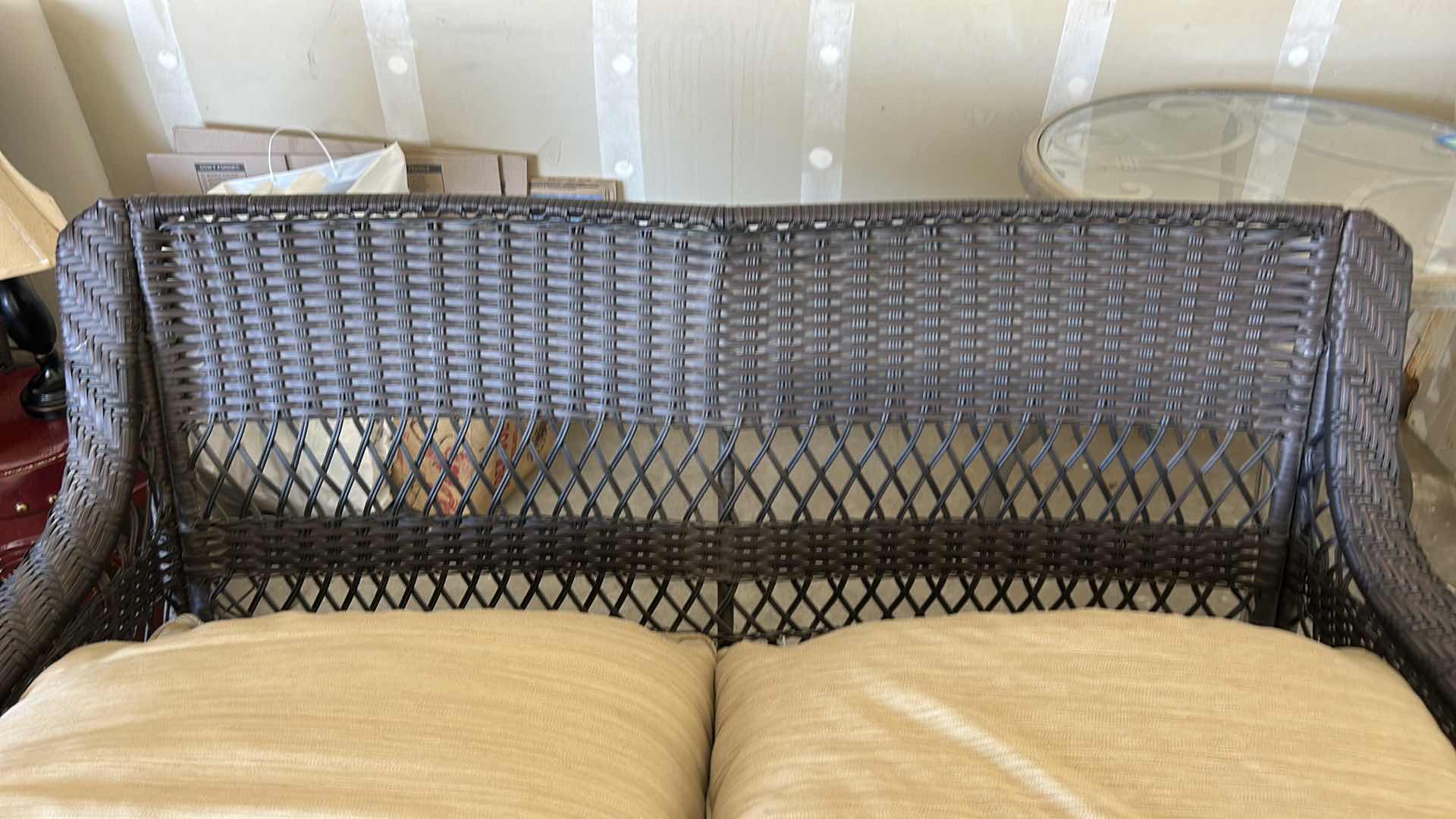 Photo 4 of FAUX WICKER OUTDOOR  58” SOFA