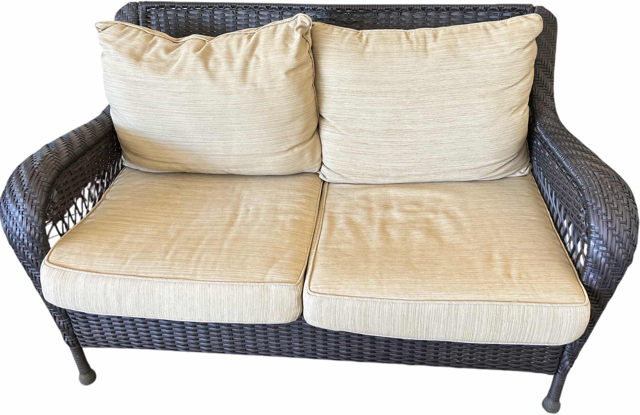 Photo 1 of FAUX WICKER OUTDOOR  58” SOFA