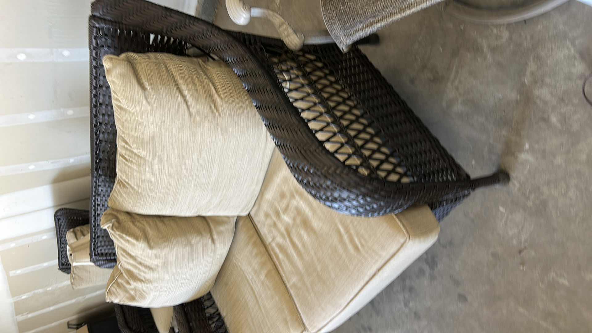Photo 3 of FAUX WICKER OUTDOOR  58” SOFA