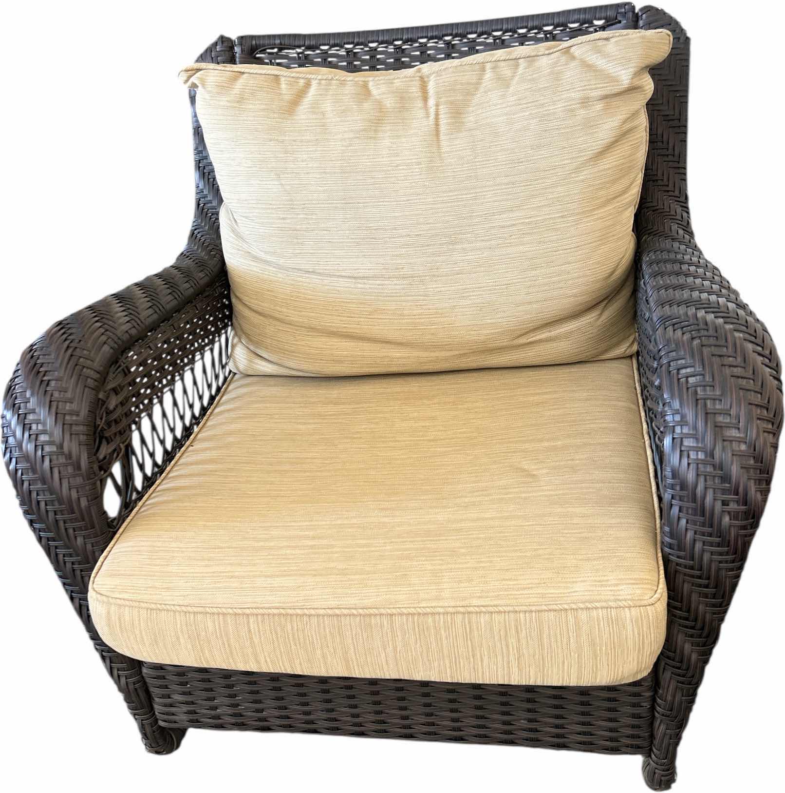 Photo 1 of OUTDOOR SWIVEL & ROCKING FAUX WICKER PATIO CHAIR 34” x 3 ‘ x H34 1/2”