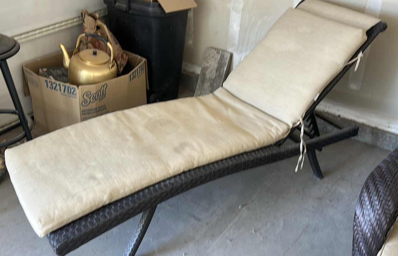 Photo 2 of OUTDOOR FAUX WICKER RECLINER/ LONGER ALAN ROTH