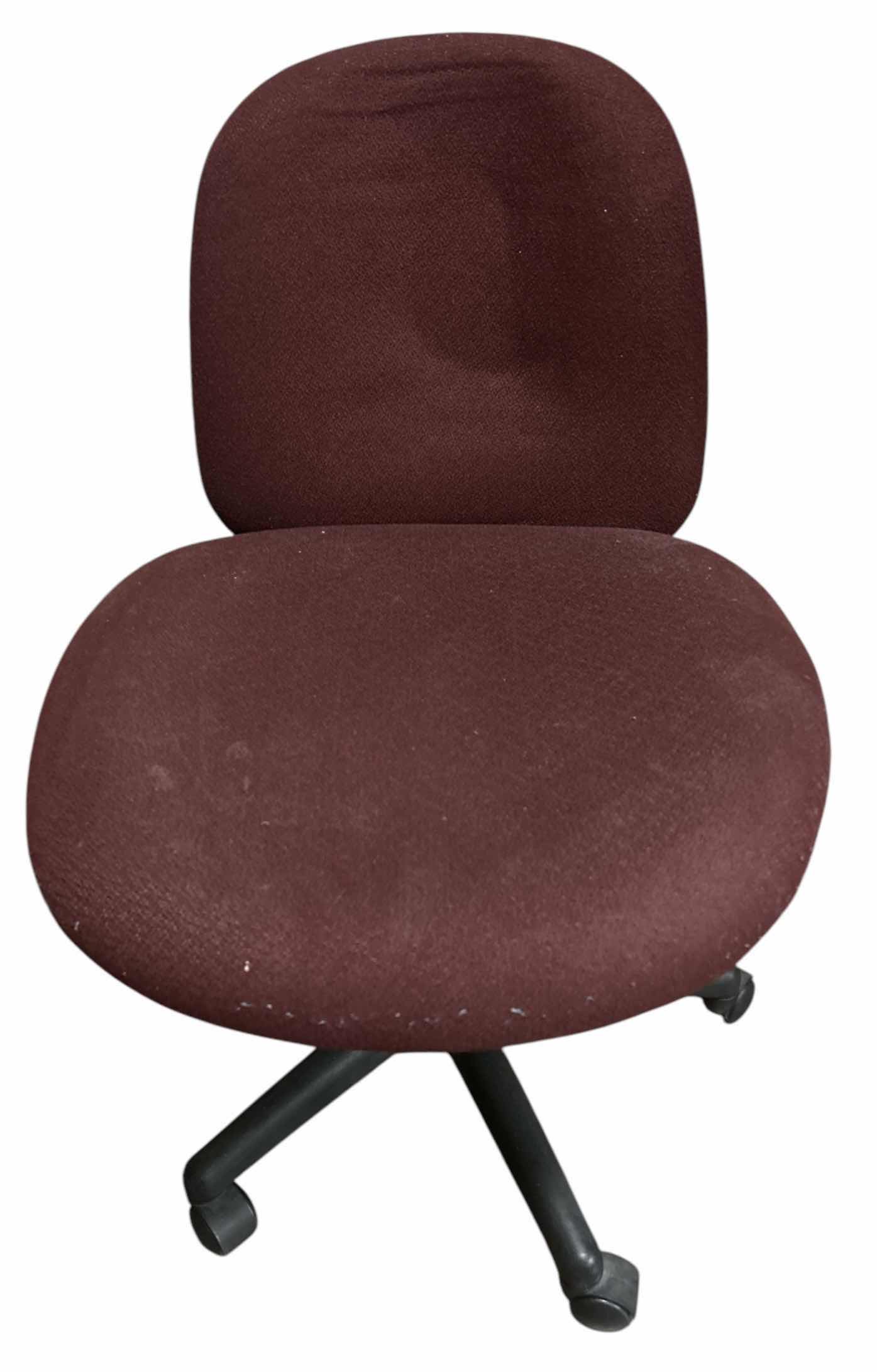 Photo 1 of BURGANDY OFFICE CHAIR ON WHEELS