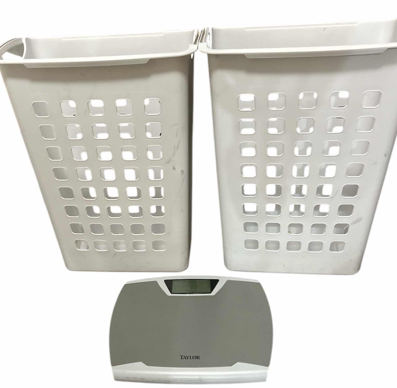Photo 1 of 2 NEW LAUNDRY HAMPERS AND BATHROOM SCALE