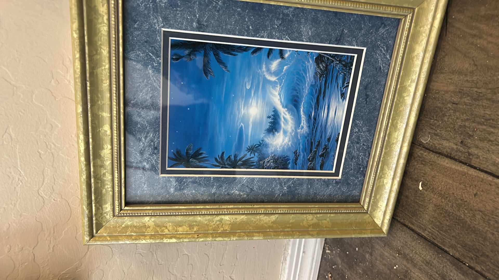Photo 1 of 2 GOLD FRAMED TROPICAL  (LARGEST 13” x H17”) BY ROY GONZALEZ TABORA