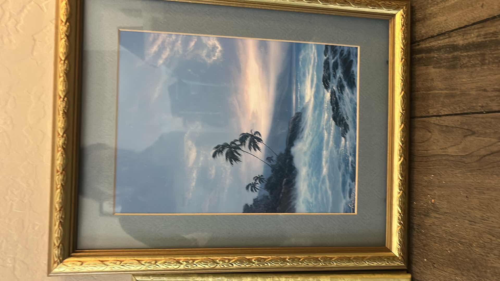 Photo 1 of 2 GOLD FRAMED TROPICAL  (LARGEST 13” x H17”) BY ROY GONZALEZ TABORA