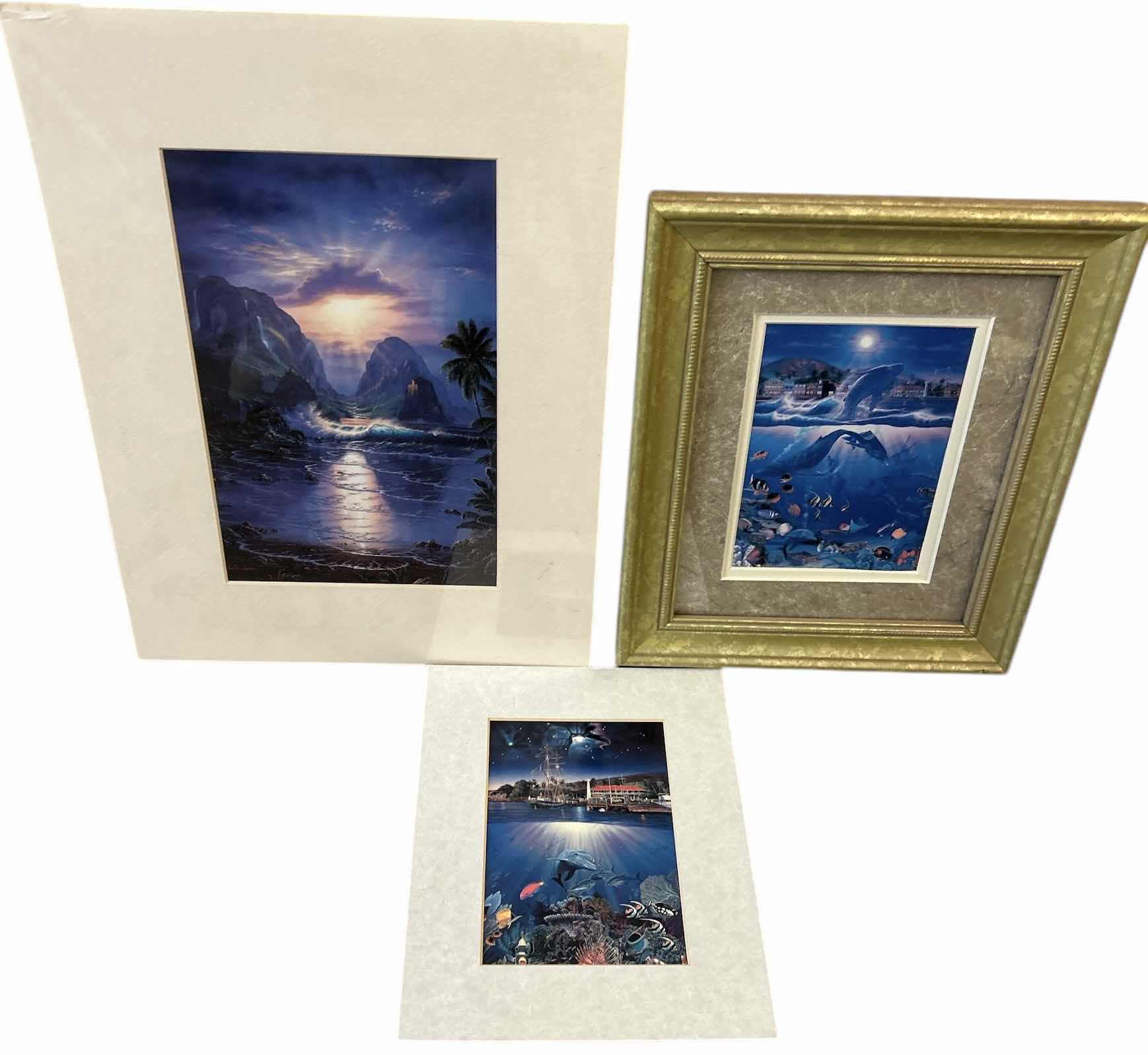 Photo 1 of 3 PIECES CHRISTIAN RIESE LASSEN ARTWORK ( LARGEST 12” x H16 1/4”