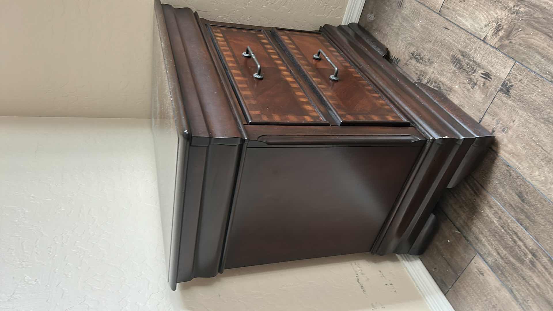 Photo 1 of 2 DRAWER WOOD NIGHTSTAND 30 1/2” x 17” x 29”