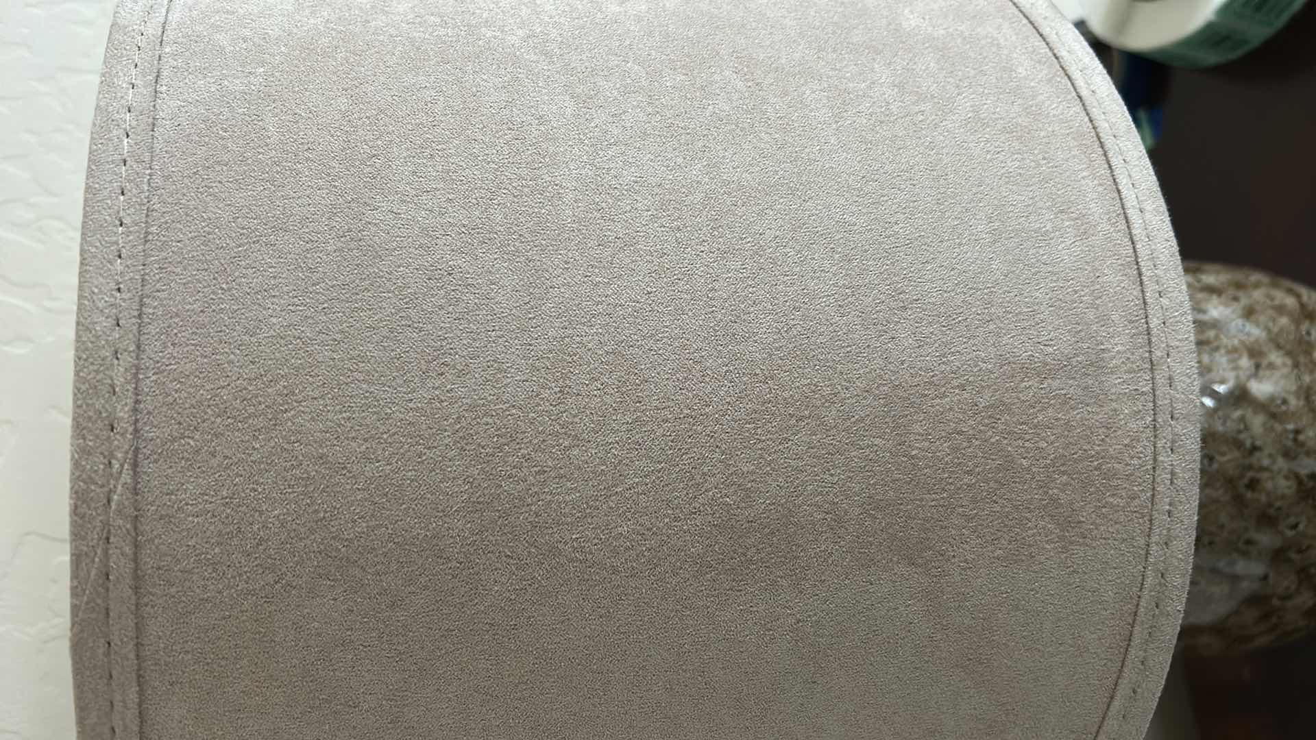 Photo 1 of GLAZED TABLE LAMP WITH SOFT FAUX SUEDE SHADE H27”