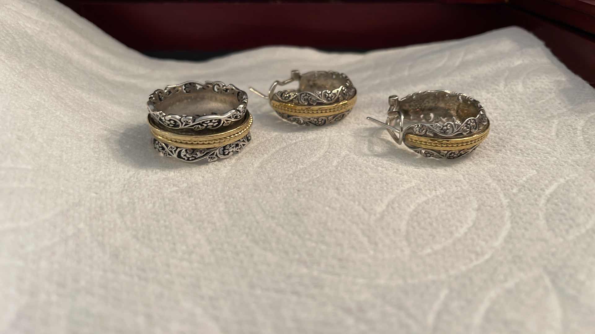 Photo 1 of EARRINGS AND RING SET 925 ISRAEL