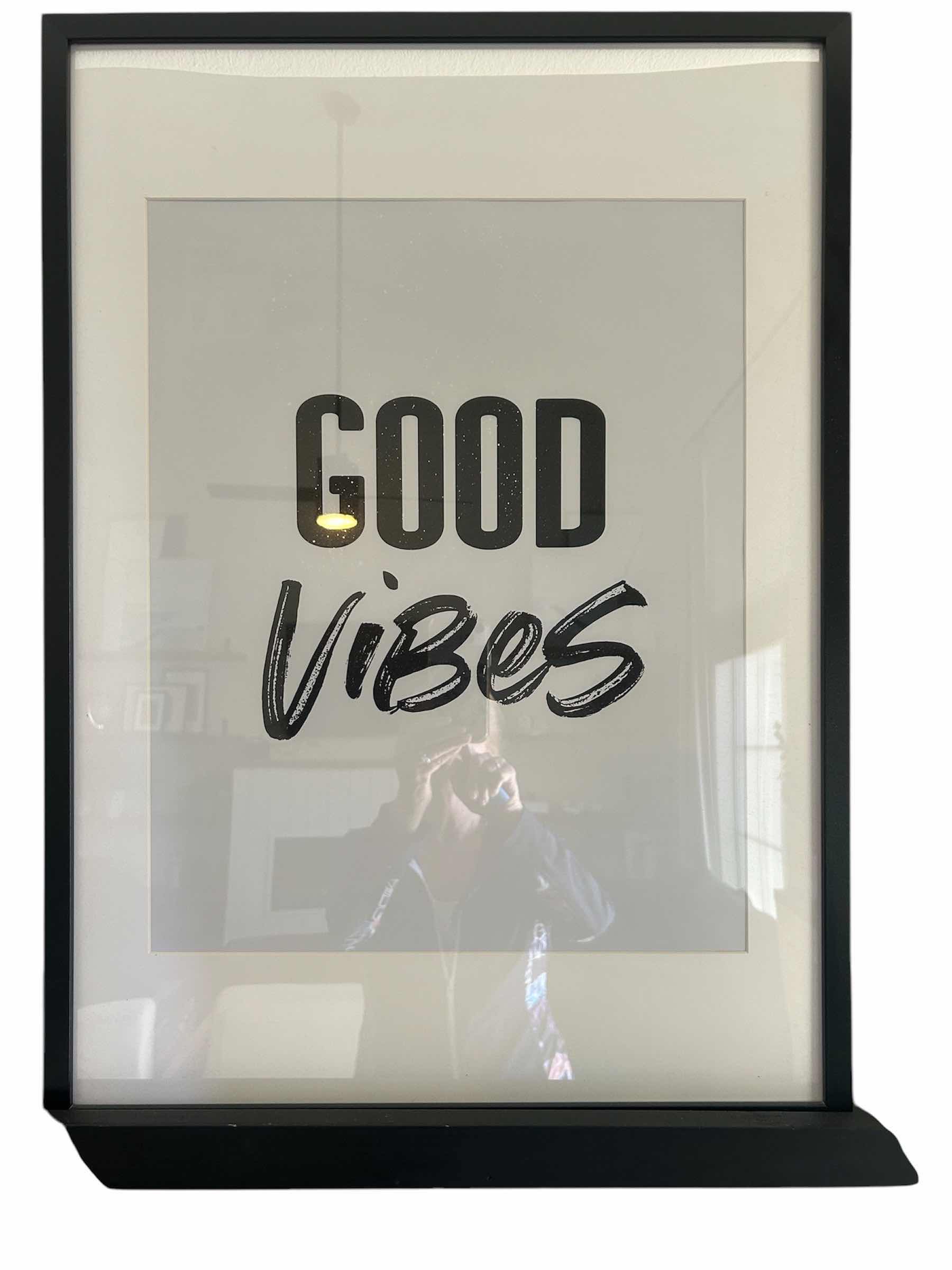 Photo 1 of BLACK FRAMED GOOD VIBES ART 20” X 27”