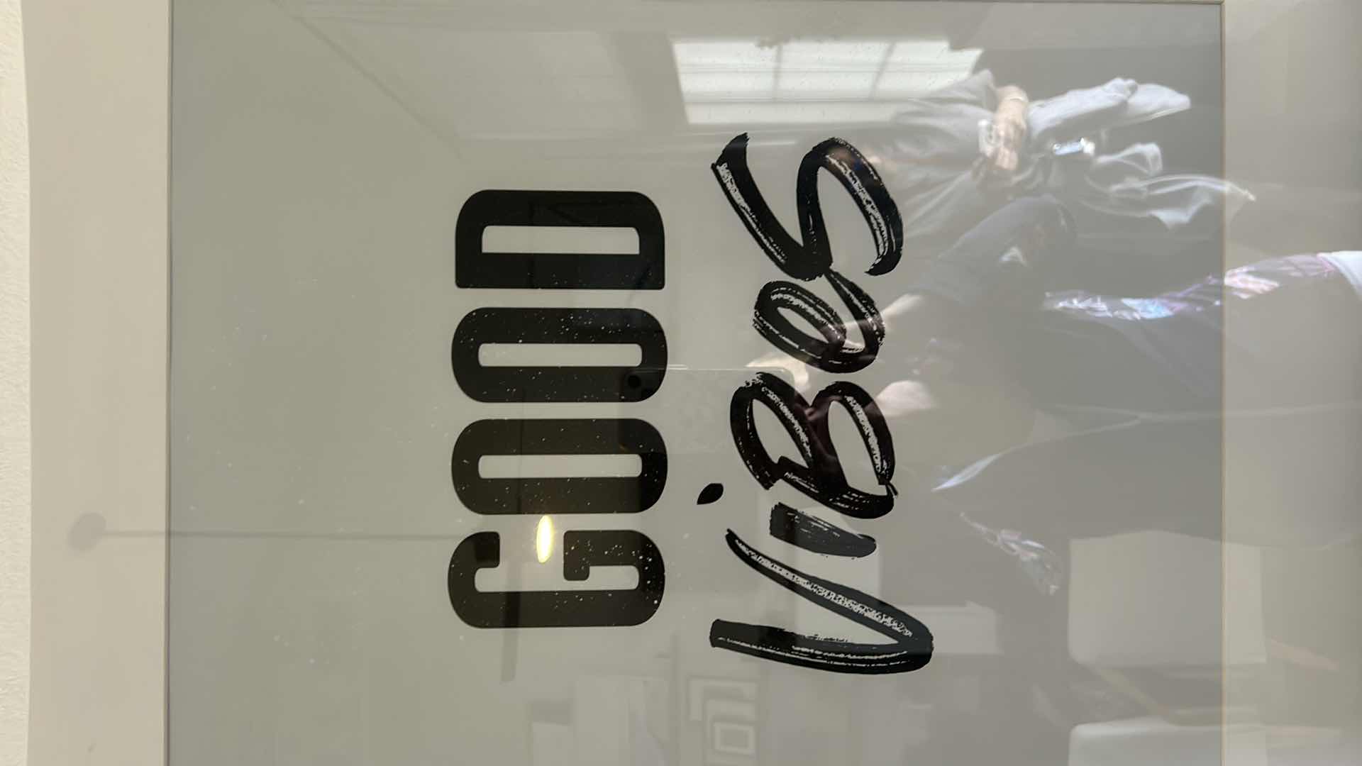 Photo 1 of BLACK FRAMED GOOD VIBES ART 20” X 27”