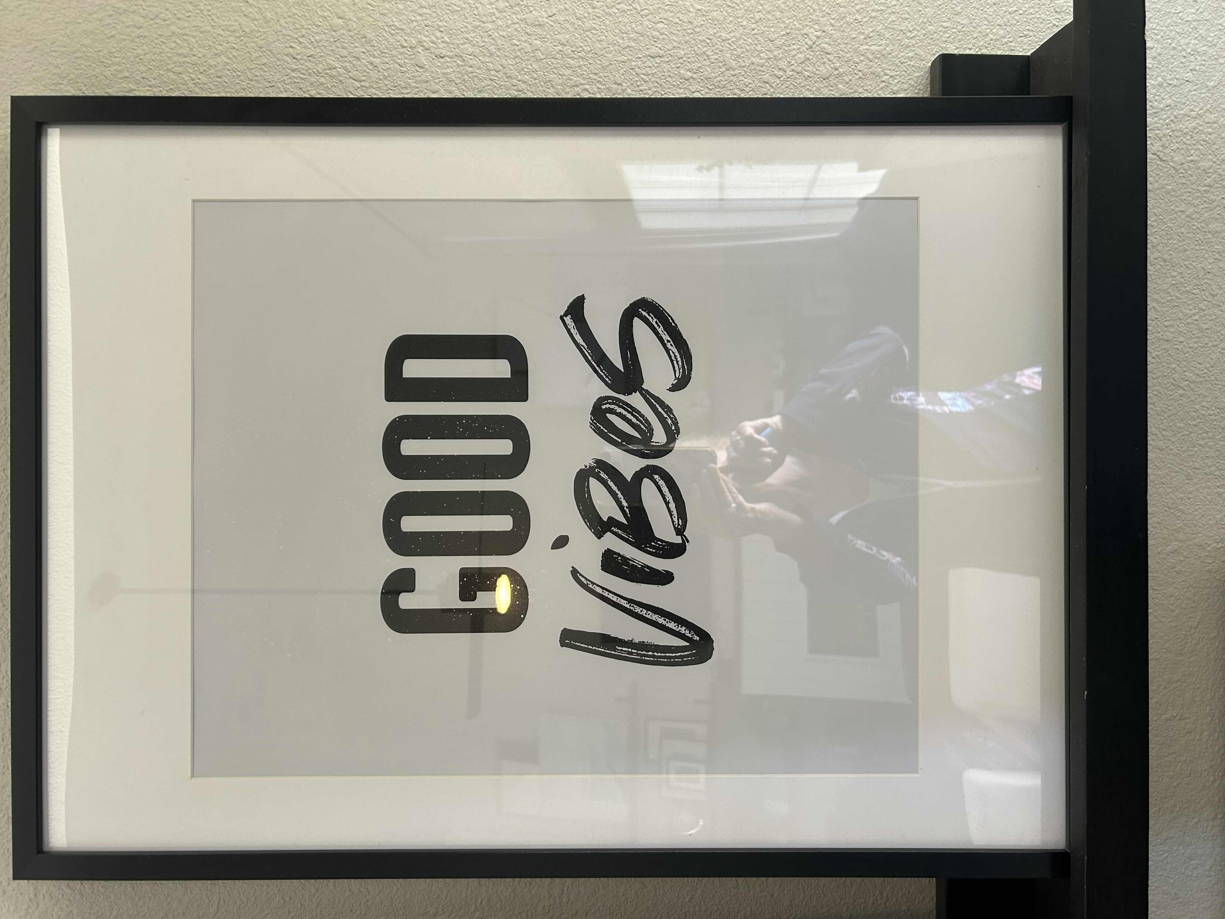 Photo 1 of BLACK FRAMED GOOD VIBES ART 20” X 27”