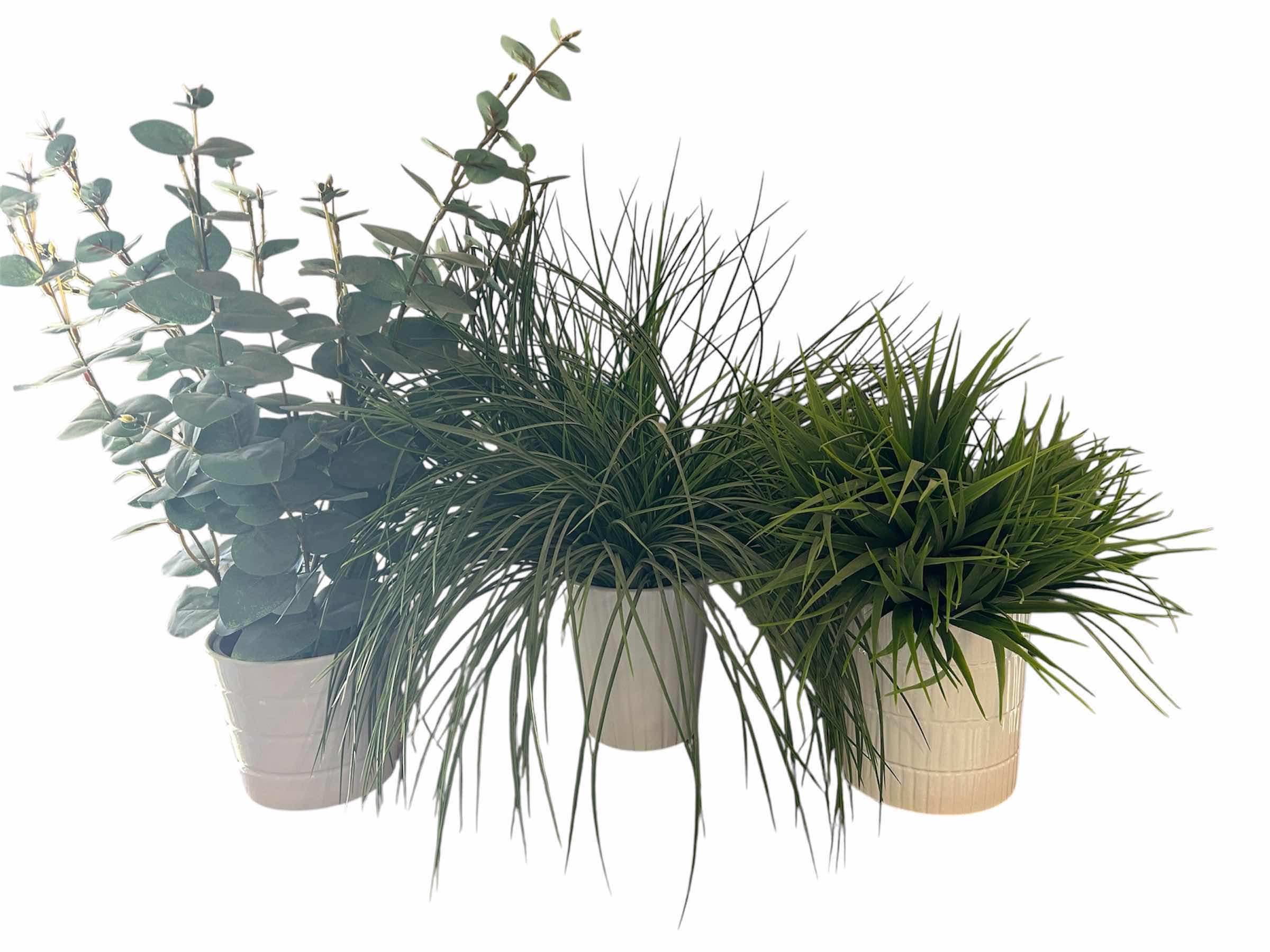 Photo 1 of 3- FAUX GREENERY W DECORATIVE VASES