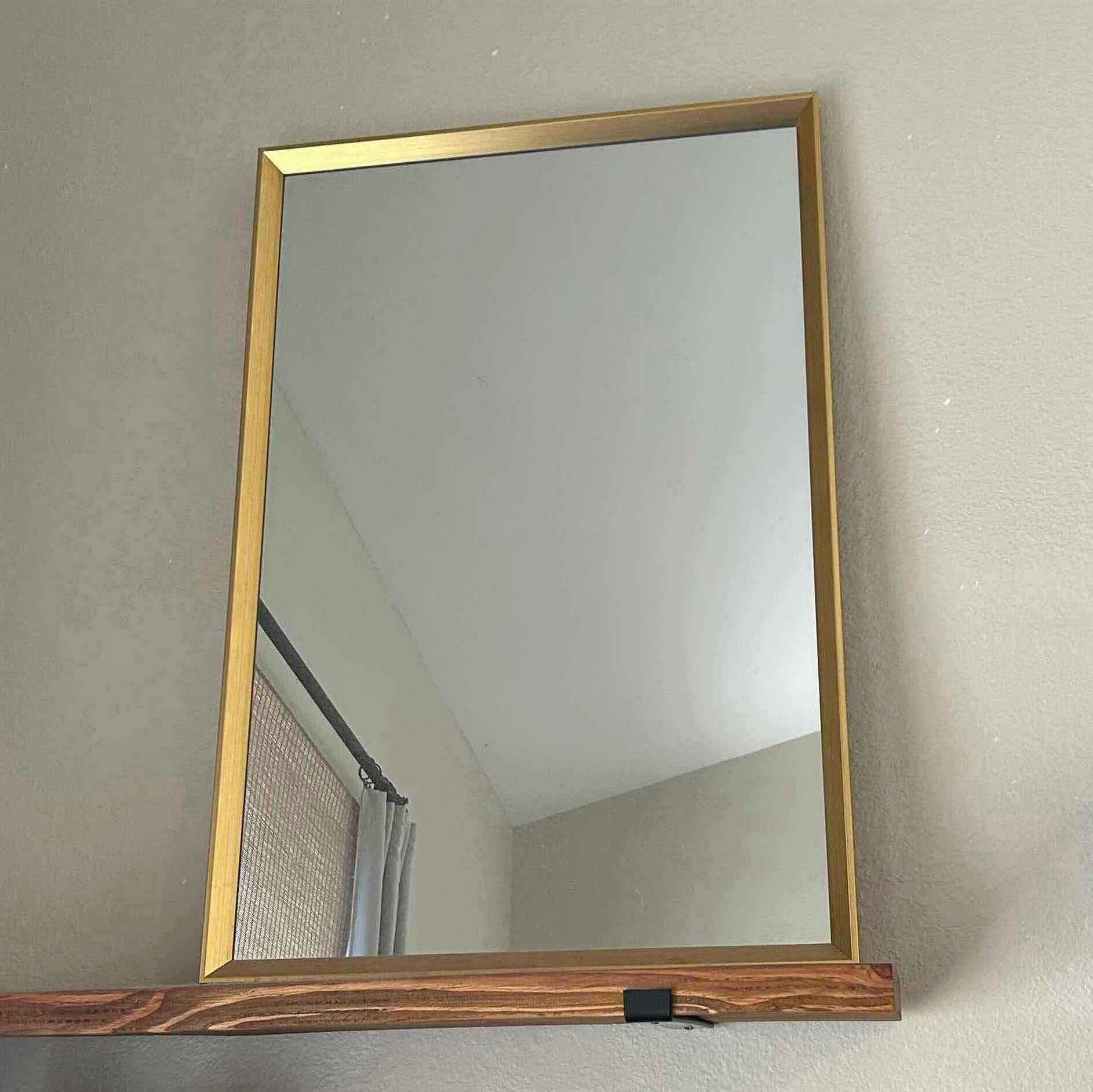 Photo 1 of GOLD FRAMED WALL MIRROR 24” X 36”