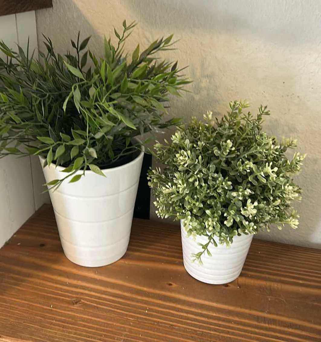 Photo 1 of 3- FAUX GREENERY IN DECORATIVE VASES