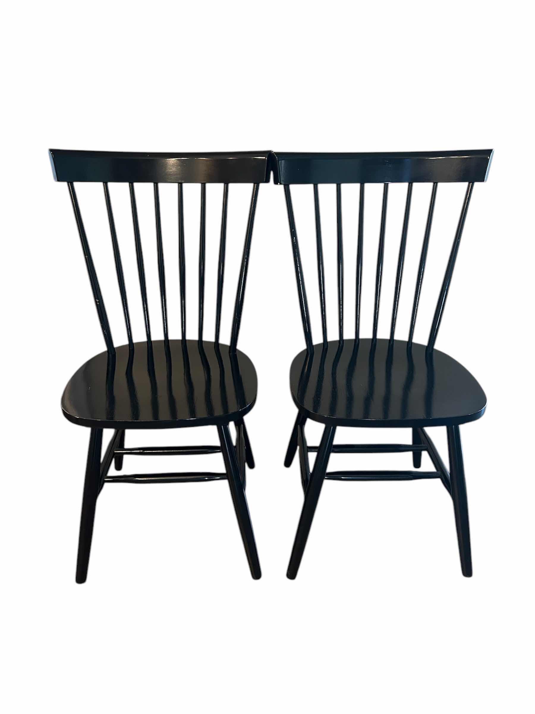 Photo 1 of 2- BLACK SIDE CHAIRS