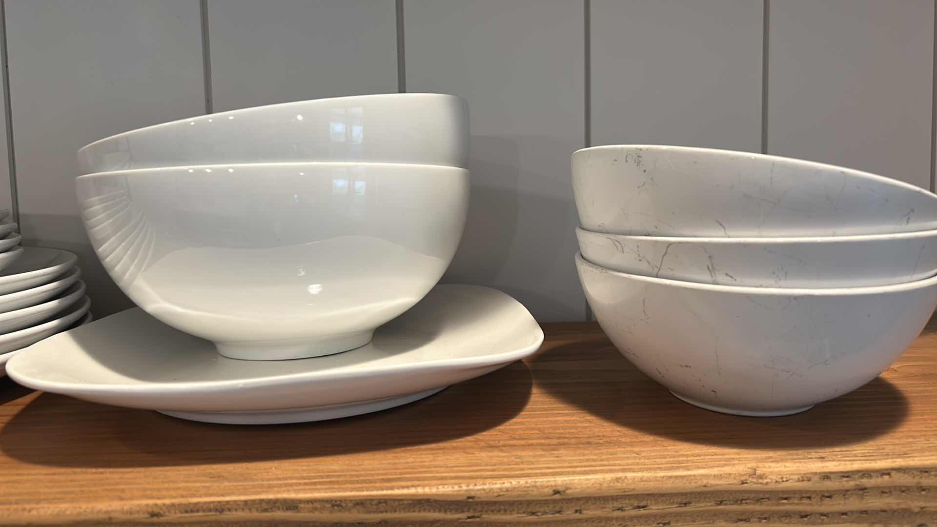 Photo 1 of CONTENTS OF SHELF  15 ASSORTED WHITE DISHES