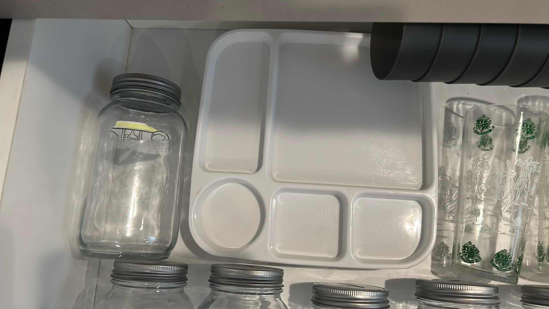 Photo 3 of CONTENTS OF DRAWER MASON JARS PLASTIC CUPS TRAYS