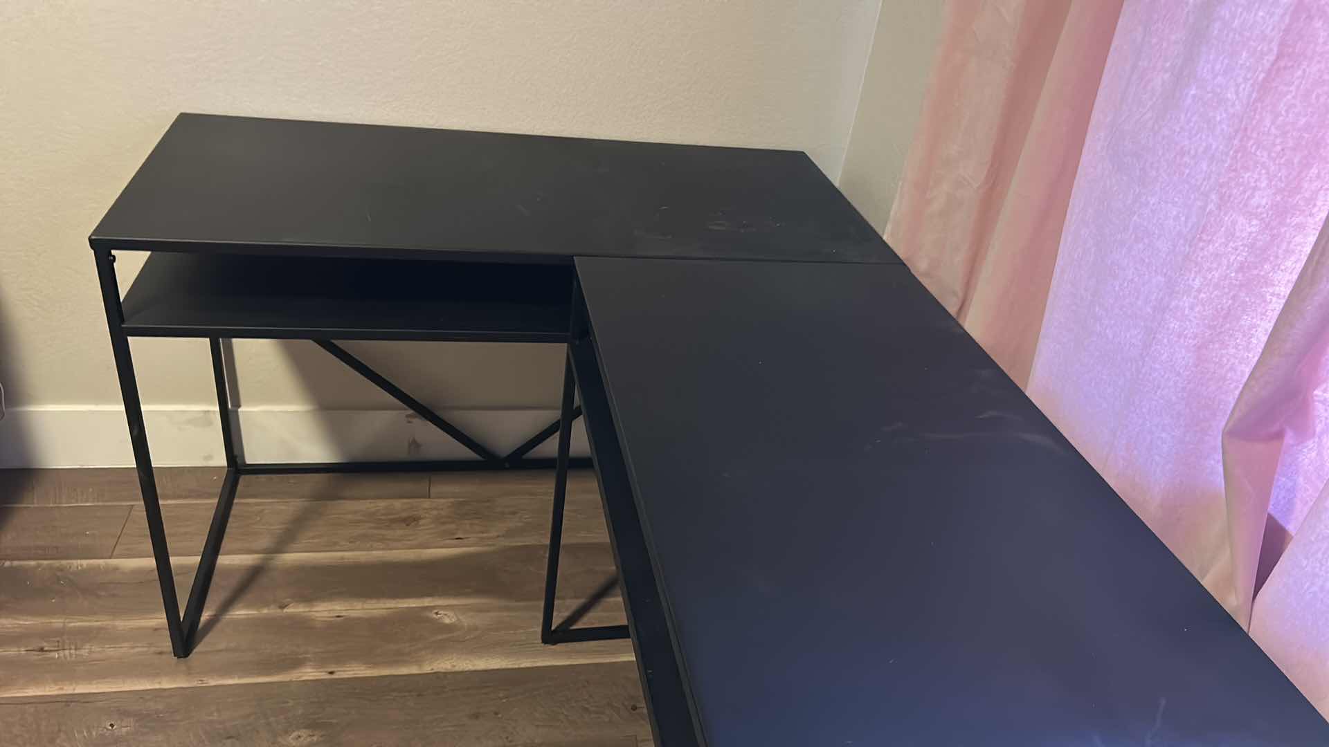 Photo 4 of BLACK 2 PIECE L SHAPE MODULE DESK 43” X 63”
