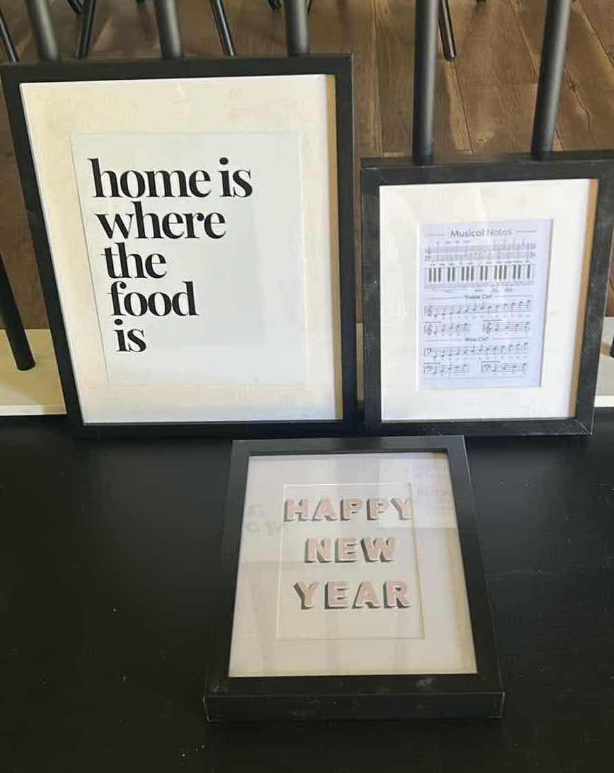 Photo 1 of 3- BLACK FRAMED ART