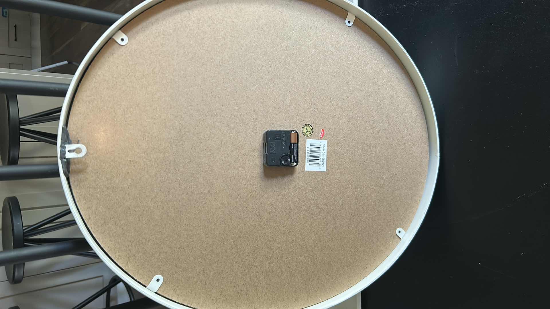 Photo 1 of CREAM COLOR METAL WALL CLOCK 20” X 24”