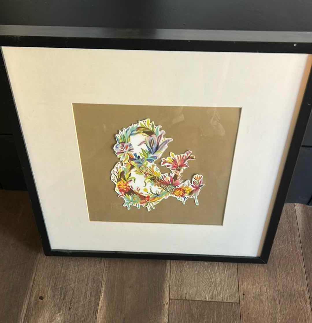 Photo 1 of 3- BLACK FRAMED ART 21” X 21”