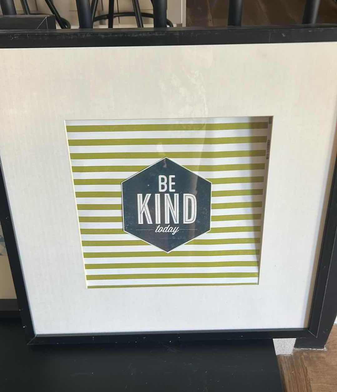 Photo 1 of 3- BLACK FRAMED ART 21” X 21”