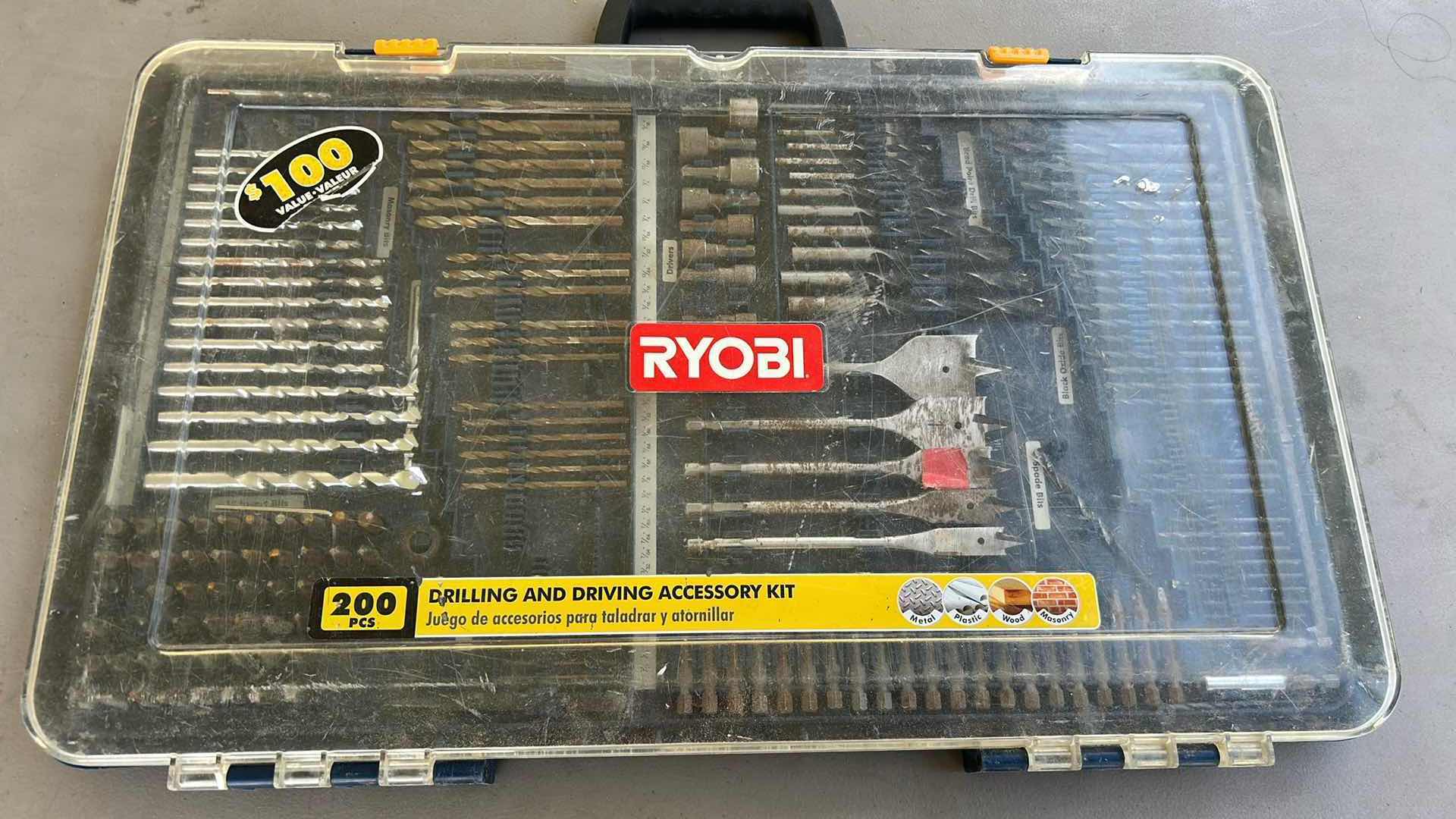 Photo 1 of RYOBI DRILLING AND DRIVING ACCESSORY KIT