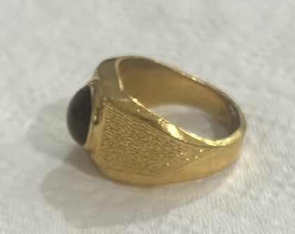 Photo 1 of 2 MENS WATCHES AND  GOLD TONE RING WITH TIGERS EYE STONE